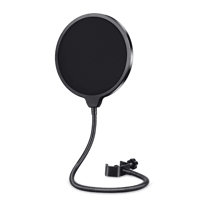 Filtro Anti-pop Metal Flexible Doble Malla Para Micrófonos-1