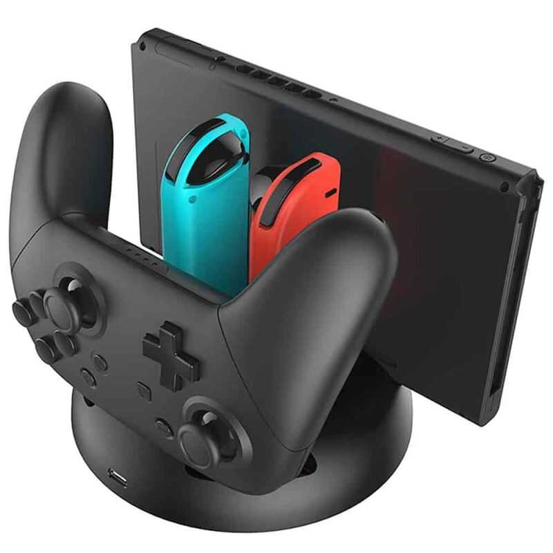 Base de carga 4 en 1 Ipega - para controles N-Switch-N-Switch Lite, Pro y Joy-con, carga rápida DC15V, Indicador Led-2