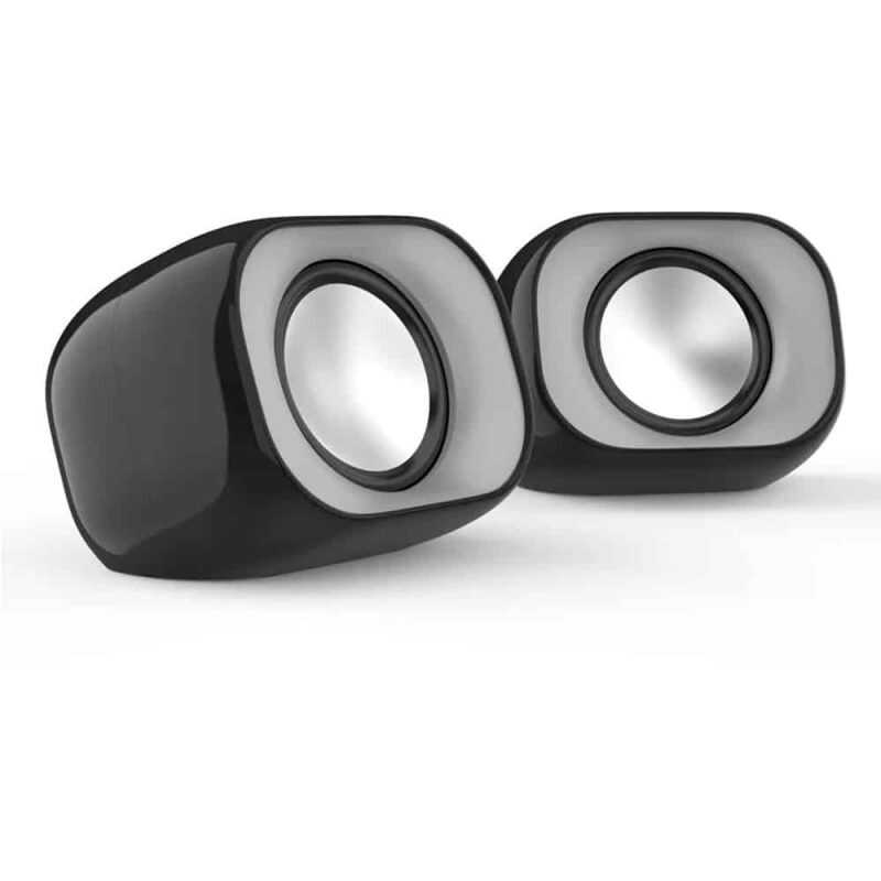 Parlantes para PC Multimedia Speaker DHS-2111 - 6W, 3.5 + USB (Controlador d volumen por cable)