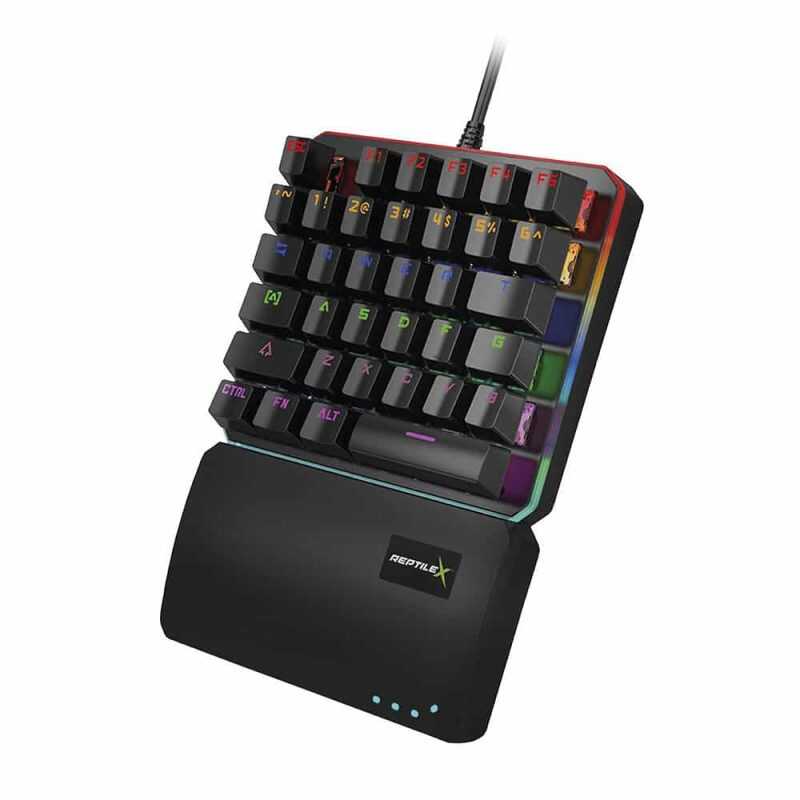 Teclado Gamer Mecánico Reptilex RX0015, Switch Blue, RGB