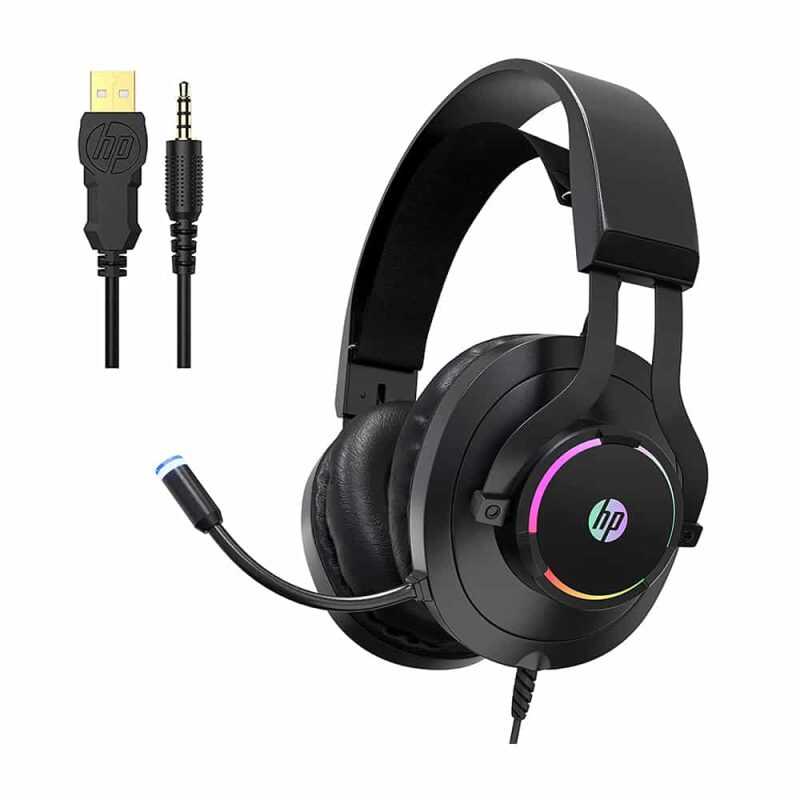 Audifonos Gamer HP H360, Micrófono, RGB, Pc, Ps4, 3.5mm