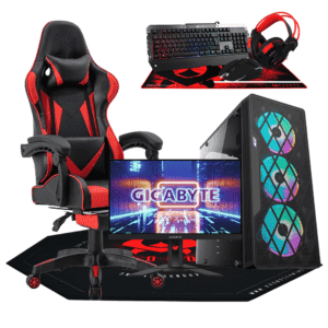 Set Up Gamer – Pc Arrax Intel Core i3-10105, Monitor, Silla, Alfombra y periféricos-rrr
