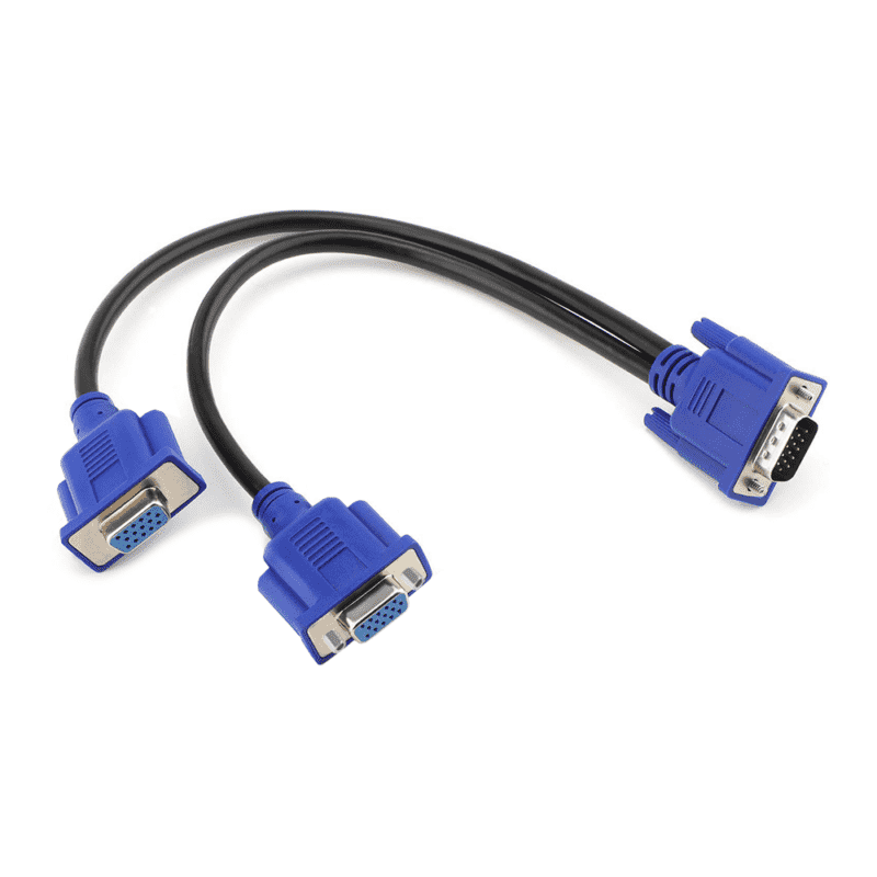 Cable VGA y Splitter Adaptador 2 Salidas 1 Entrada -1