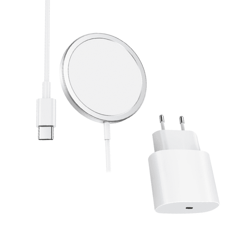 Cargador Inalámbrico Para iPhone 111213 + Adaptador 20 Watt-00