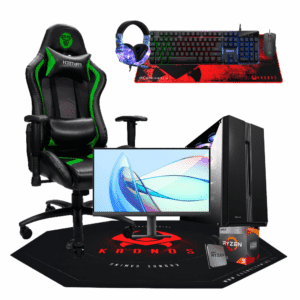 Combo Setup Gamer: PC Spartan Pro, Monitor, Silla gamer, Alfombra, y periféricos gamer