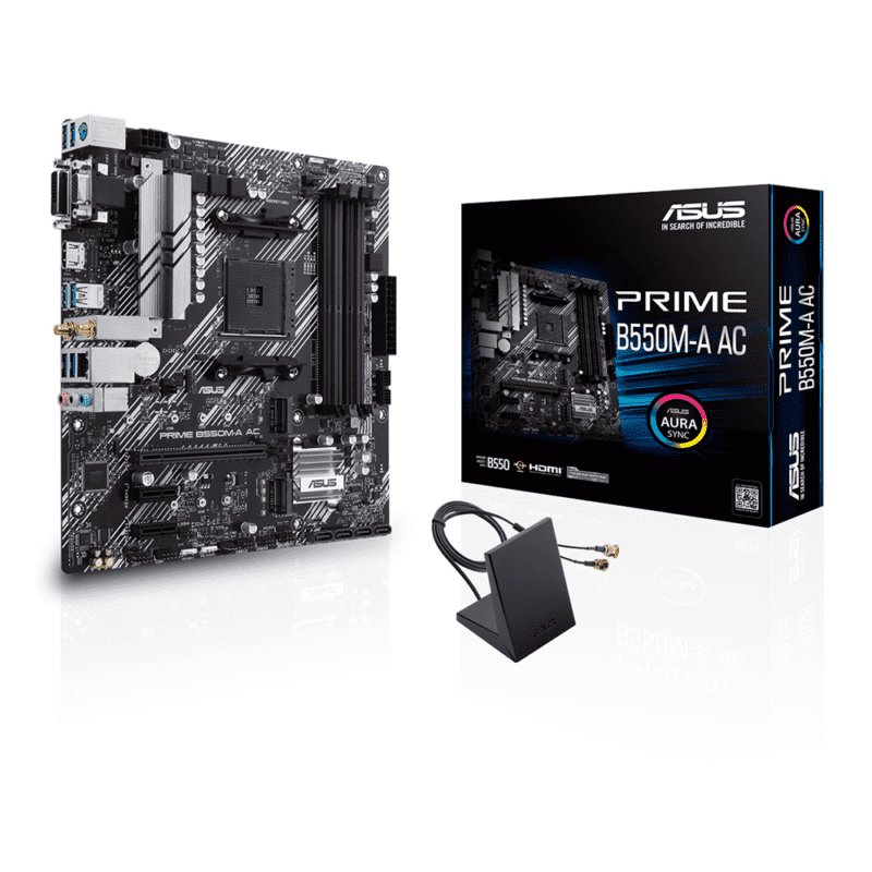 Placa Madre Asus Prime B550M-A AC, Socket AM4, DDR4 21334600MHz, microATX para Ryzen-1