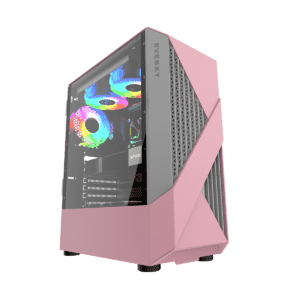Gabinete Kronos Evesky Pink ATX, Vidrio Templado, USB 3.0